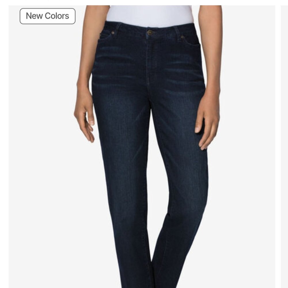 NEW Straight-Leg Jean with Invisible Stretch by Denim 24/7, Size 22W